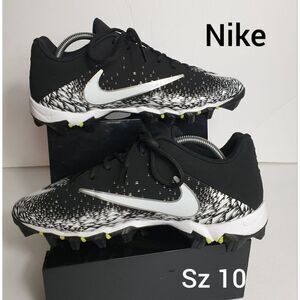 Nike Men's Vapor Shark 2 Football Cleats Black White Size 10